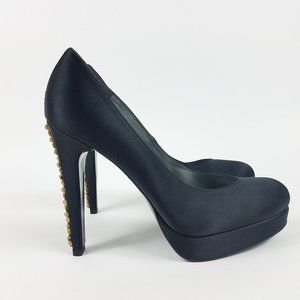 Stuart Weitzman Womens 8M Black Leather pumps